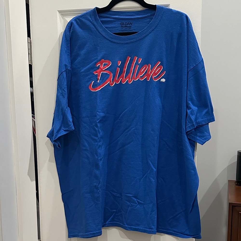 Gildan Blue 'Billieve' Buffalo Bills Graphic Tee